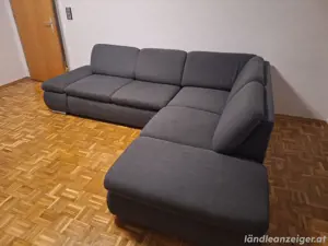 Couch mit Bettfunktion Grau Bild 2