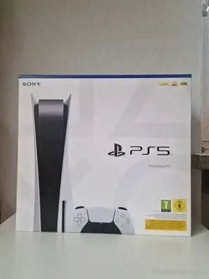 PlayStation 5 PS5 mit Disc-spiele und controller 
