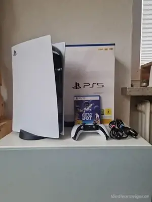 PlayStation 5 PS5 mit Disc-spiele und controller  Bild 4