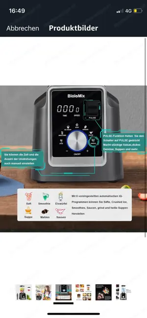BioloMix Hochleistungsmixer, wie neu Bild 2