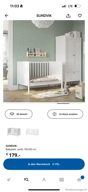 Ikea Sundvik Bett & Matratze Bild 4
