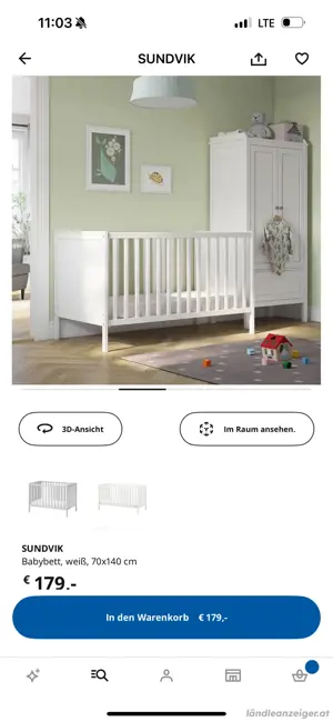 Ikea Sundvik Bett & Matratze Bild 2