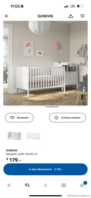 Ikea Sundvik Bett & Matratze Bild 3
