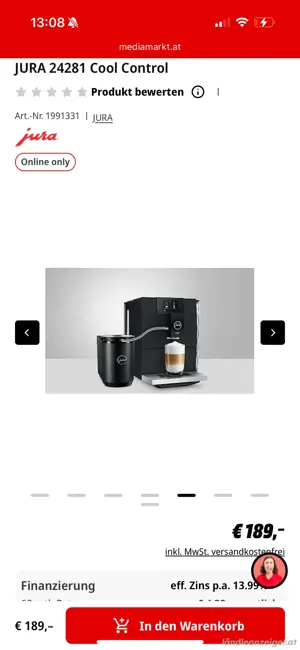 Neu! Jura 583w Cool Control Milchkühler Bild 3