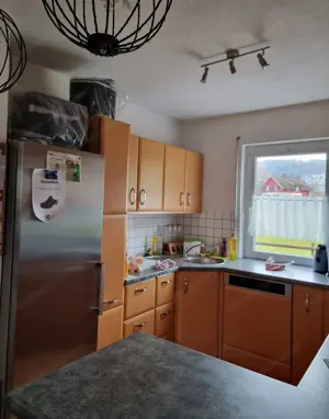 Küche "U-Form" in Buchen-Optik  Bild 2