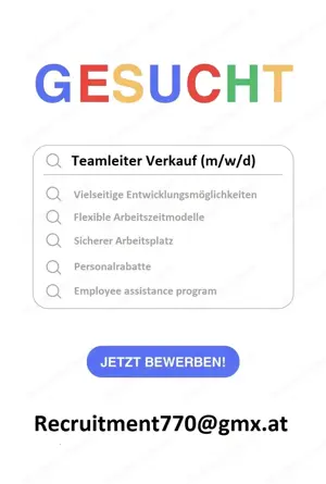 Teamleiter Verkauf (m w d) 