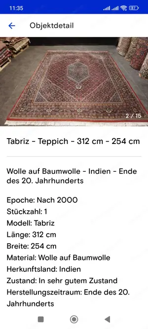 Schöner Tabriz Teppich