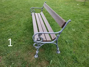 Gartenbank Schlosspark Sitzbank 2 Stück vorhanden Bild 2