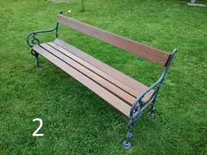 Gartenbank Schlosspark Sitzbank 2 Stück vorhanden Bild 4