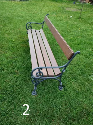 Gartenbank Schlosspark Sitzbank 2 Stück vorhanden Bild 5