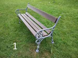 Gartenbank Schlosspark Sitzbank 2 Stück vorhanden Bild 3