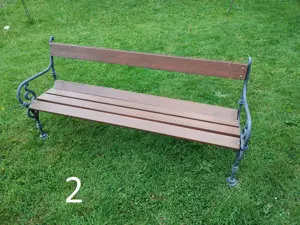 Gartenbank Schlosspark Sitzbank 2 Stück vorhanden Bild 6