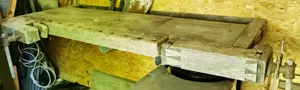 Tolle antike Werkbank inkl. Wandhalterung 
