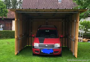 Verkaufe mobiler unterstellplatz mit Blechdach innen beschichtet 