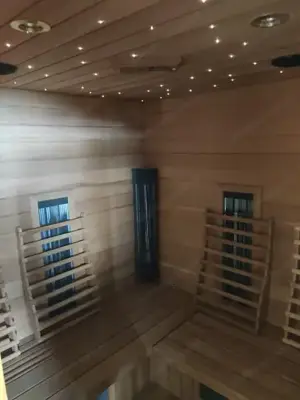 Infrarotsauna komplett aus Zedernholz, kaum benutzt Bild 2