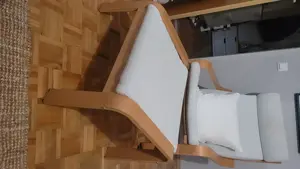 Ikea POÄNG Schwingsessel mit Fußablage Bild 2
