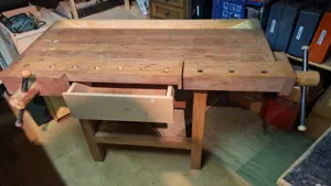 Hobelbank Schreiner mit Werkzeugschublade Bild 2