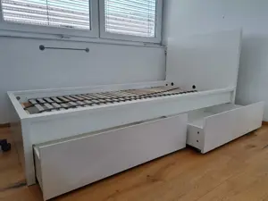 Ikea Malm Bett mit Lattenrost und Schubladen Bild 3