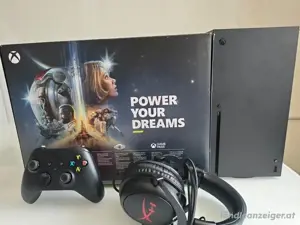 Xbox serie x infinite mit kopförer und controller 