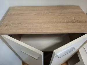 Kompakte Kommode   Schrank mit Einlegefach, 2 Türen, 60 cm breit Bild 3