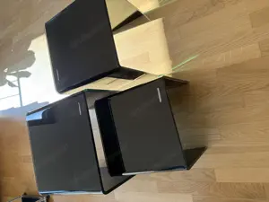  Glastisch Couchtisch Beistelltisch 3er Set gebogen ESG Glas Bild 3