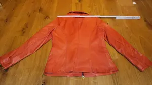 Damen-Lederjacke, Farbe Orange, Größe 42 Bild 7