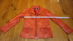 Damen-Lederjacke, Farbe Orange, Größe 42 Bild 6