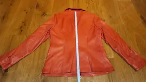 Damen-Lederjacke, Farbe Orange, Größe 42 Bild 9