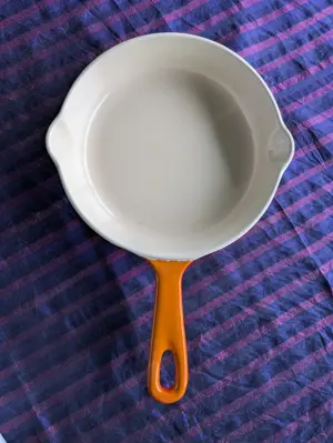 LE CREUSET 16 Französische Vintage-Bratpfanne aus emailliertem Gusseisen Bild 5