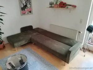 Schöne grüne Couch im Mid-Century Stil Bild 2