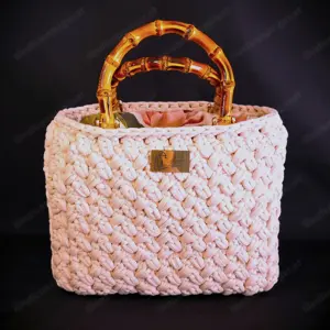 Tasche (gehäkelt) - Farbe: helle Sahne - 28x9x23cm - NEU Bild 4