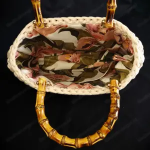Tasche (gehäkelt) - Farbe: helle Sahne - 28x9x23cm - NEU Bild 6