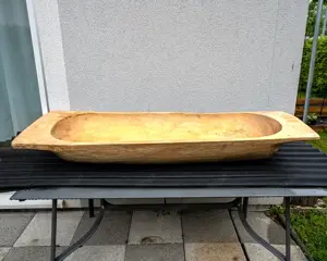 2 stück Holztrog, Teigmolter, Holzmolter, Blumentrog Bild 2