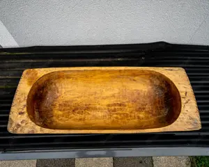 2 stück Holztrog, Teigmolter, Holzmolter, Blumentrog Bild 3