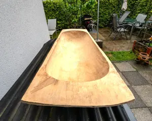2 stück Holztrog, Teigmolter, Holzmolter, Blumentrog Bild 5