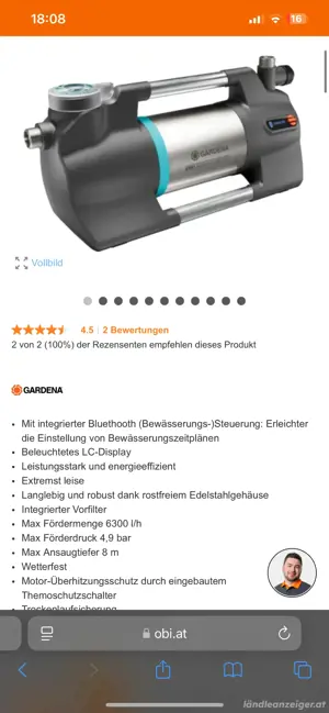 Gardena Bluetooth Gartenpumpe