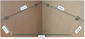 Eckregal aus Glas 4 St. Bild 3