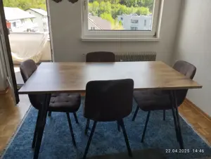 Bett Schrank, cautsch , schreib Tisch,Chef Sessel, Esstisch  Waschmaschine  Bild 9