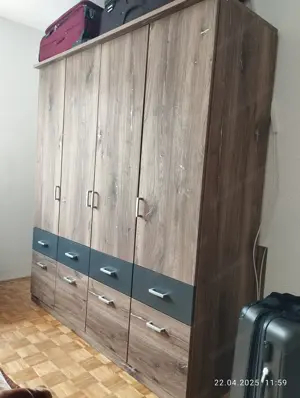 Bett Schrank, cautsch , schreib Tisch,Chef Sessel, Esstisch  Waschmaschine  Bild 2
