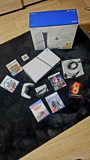 Playstation 5 Slim Disc 1 TB + 5 Spiele