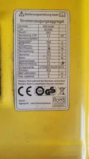 Stromerzeuger Aggregat Bild 2