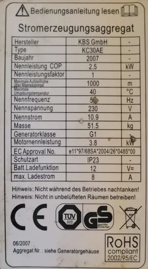 Stromerzeuger Aggregat
