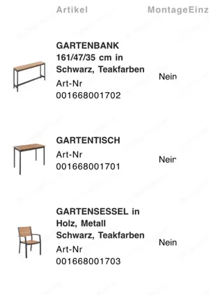 Terrassenmöbel Teak 6-teilig  Bild 3