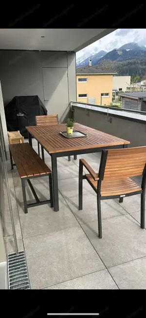 Terrassenmöbel Teak 6-teilig 