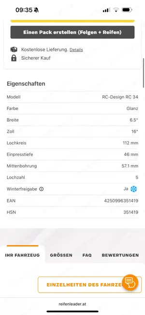RC Felgen Schwarz Glanz  Bild 2