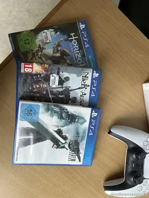 PS5 Sony spielkonsole mit controller und 3 videospiel  Bild 4
