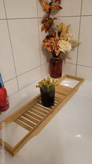 Badewannen Tablett Ablage aus Bambusholz Bild 2
