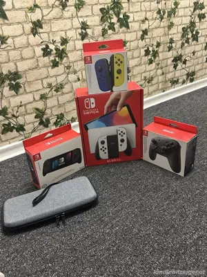 OLED Nintendo switch neu zustand mit Zubehör und rechung 