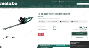 Heckenschere Metabo HS 55