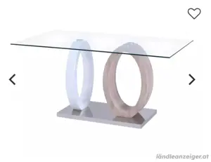LETZTE CHANCE - Esstisch Glastisch im ausgefallenen Design Bild 7